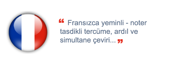 Fransızca çeviri
